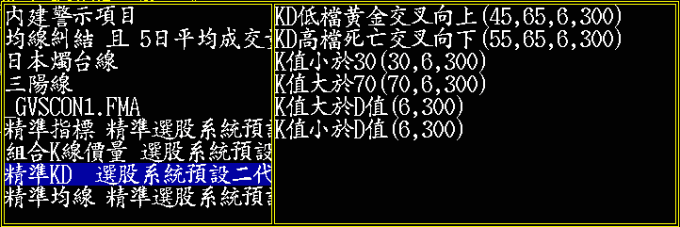精準KD條件